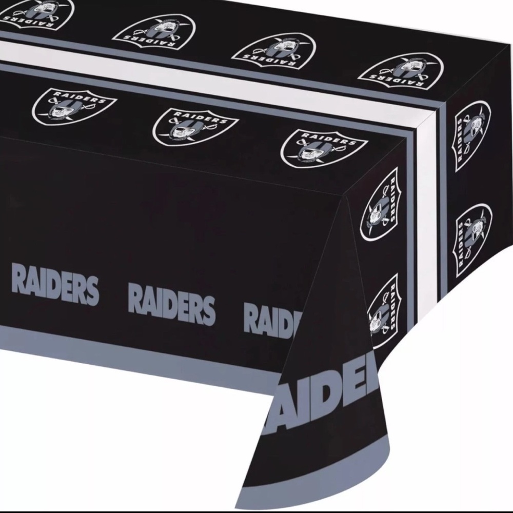 Las Vegas Raiders NFL Plastic Table Cover 54 x 102”